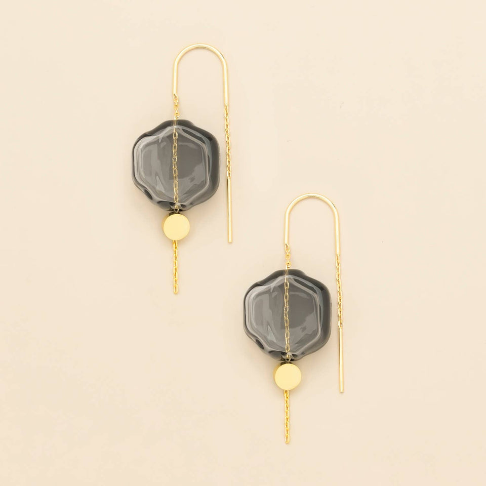 Refined Glass Organic Threader - Smoke/Gold