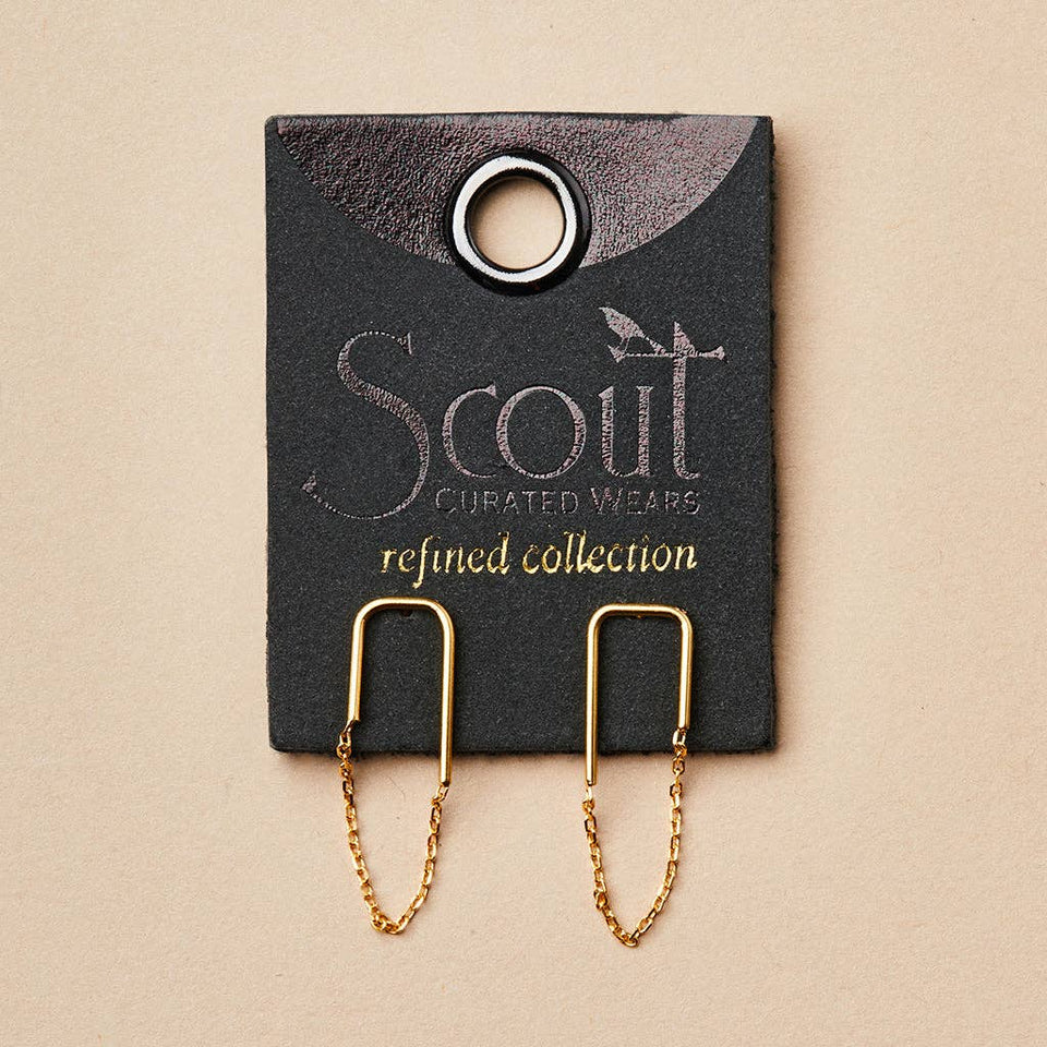 Refined Earring Collection - Filament Stud/Gold Vermeil