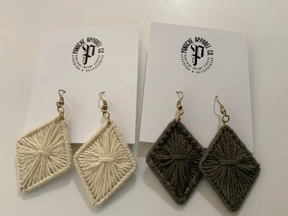 Panache Crochet Diamond Earrings Small