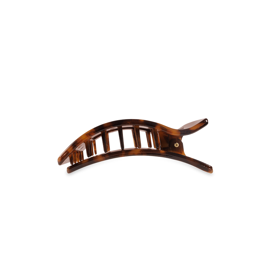 Flat Rectangle Hair Clip | Small | Tortoise