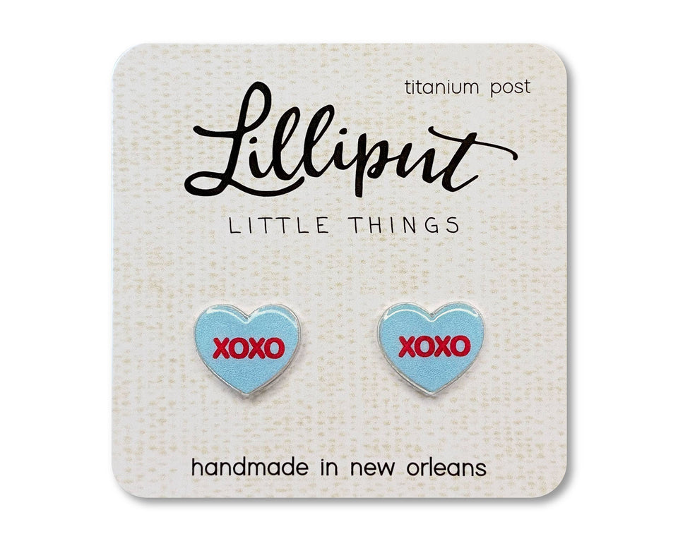 NEW Conversation Heart Earrings // Valentines Day: Pink