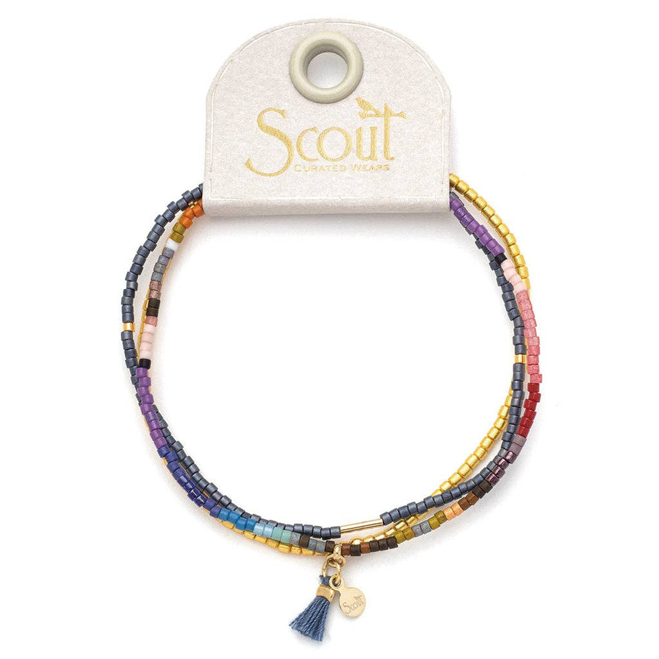 Chromacolor Miyuki Bracelet Trio - Dark Multi/Gold