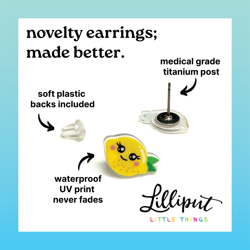 Chickadee Earrings // State Bird Earrings