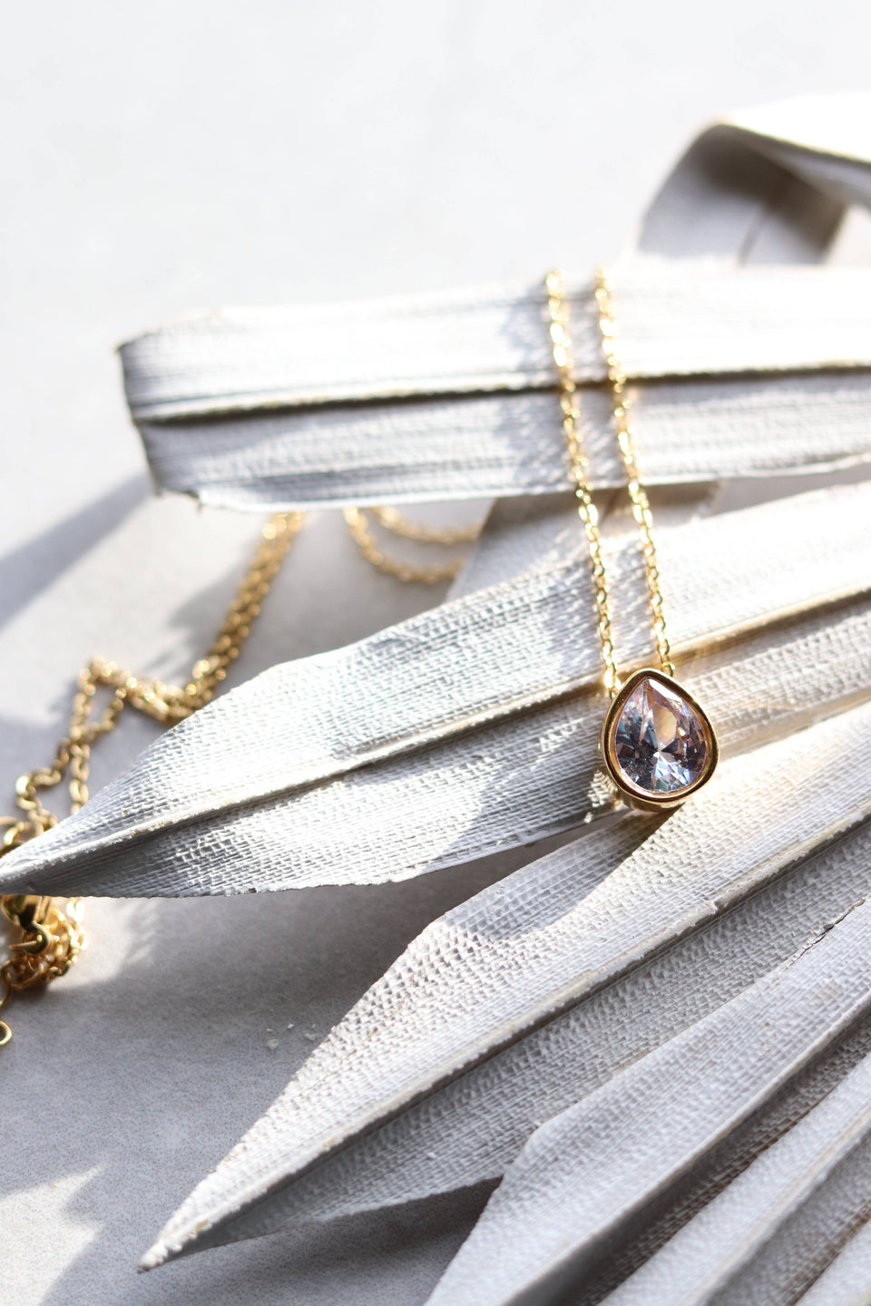Kate Necklace - Clear  (Stainless Steel)