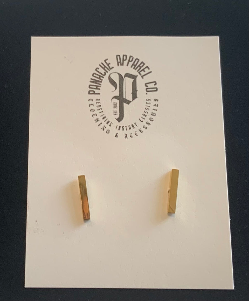 Gold Stick Stud Earrings | petite shops