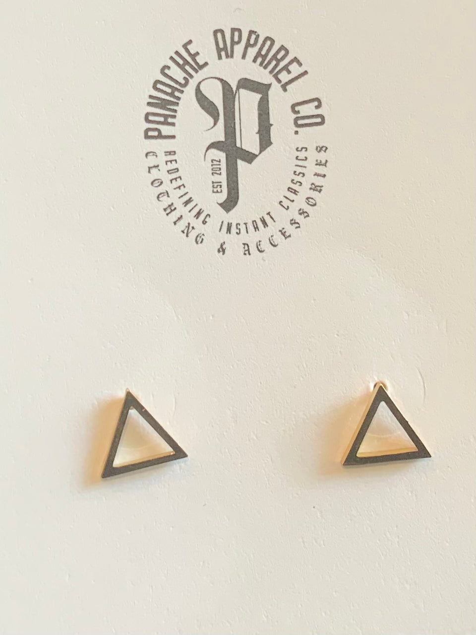 Open Triangle Stud Earrings | petite shops