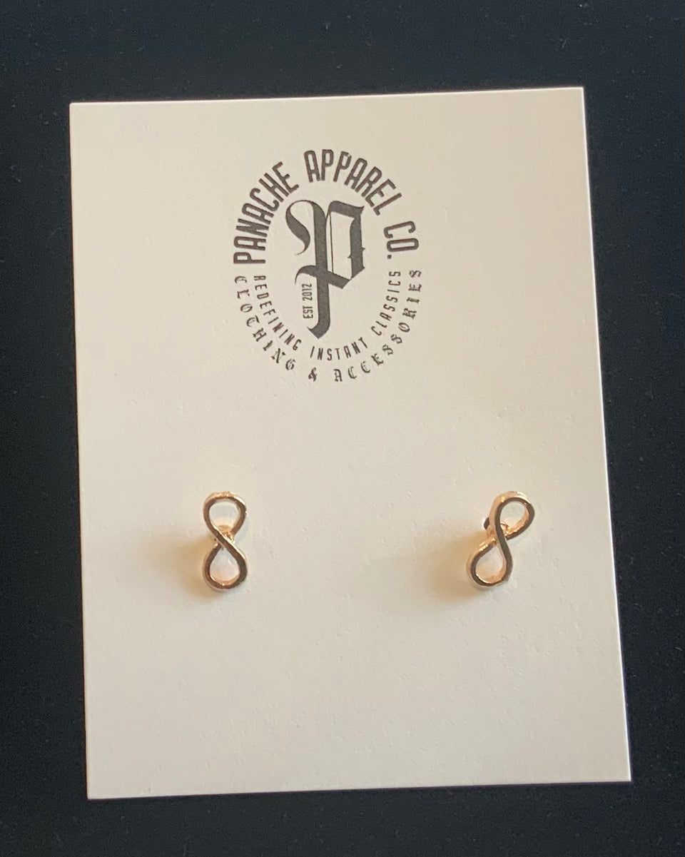 Gold Figure 8 Stud Earrings | petite shops