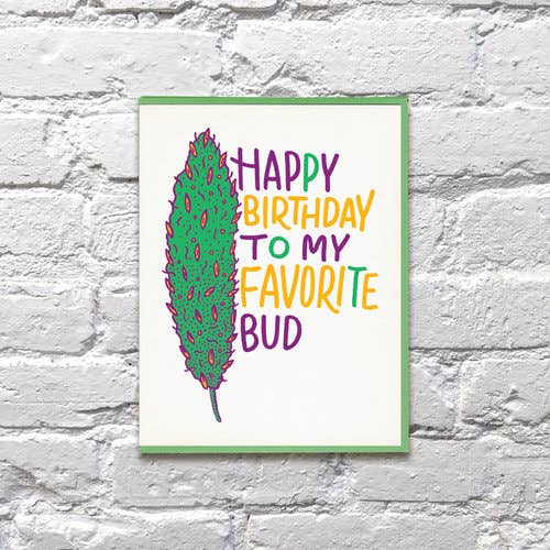 Fav Bud Birthday Weed Card