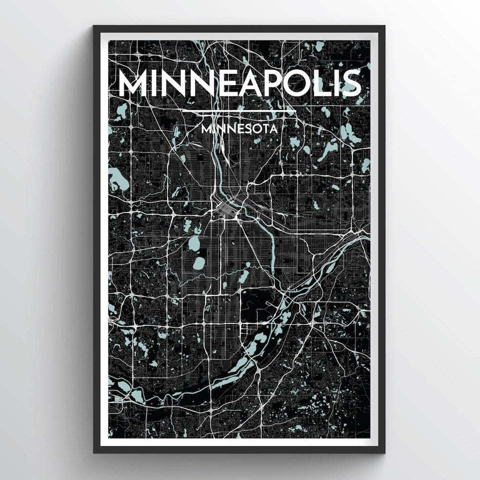 Minneapolis City Map- Color
