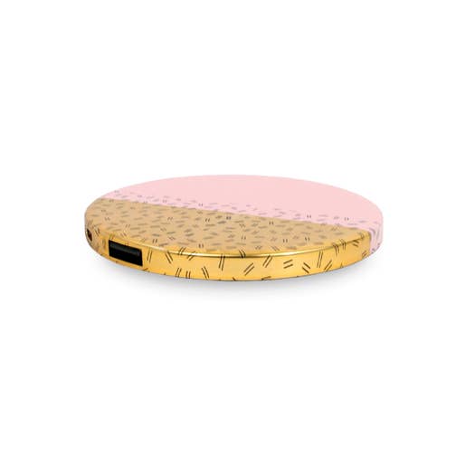 Pink Gold Mirror Powerbank