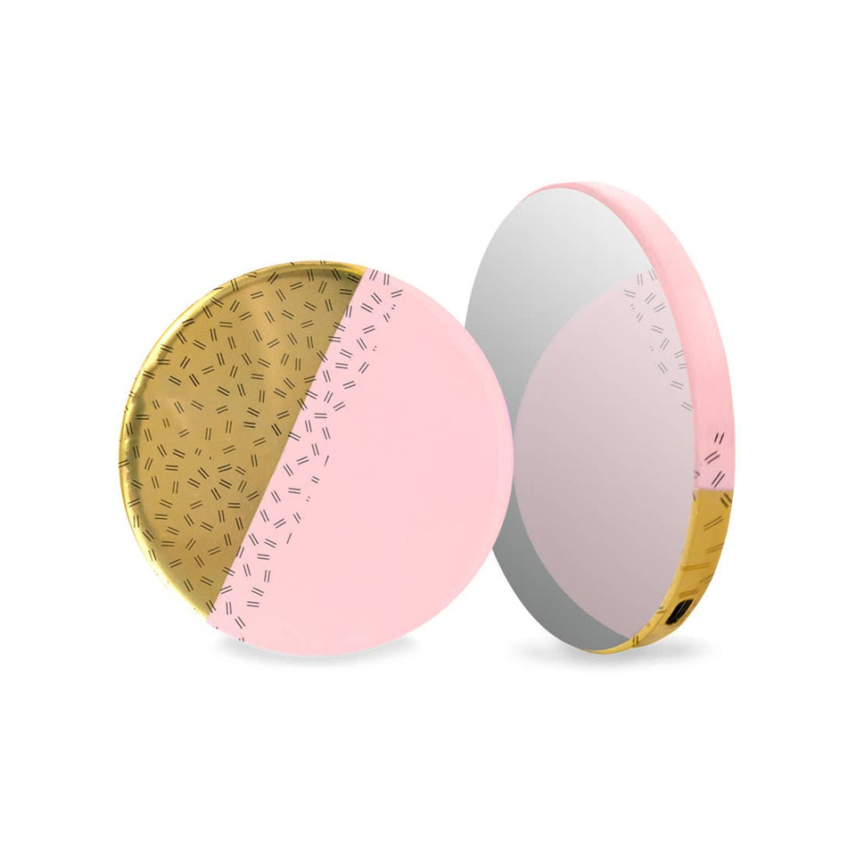 Pink Gold Mirror Powerbank