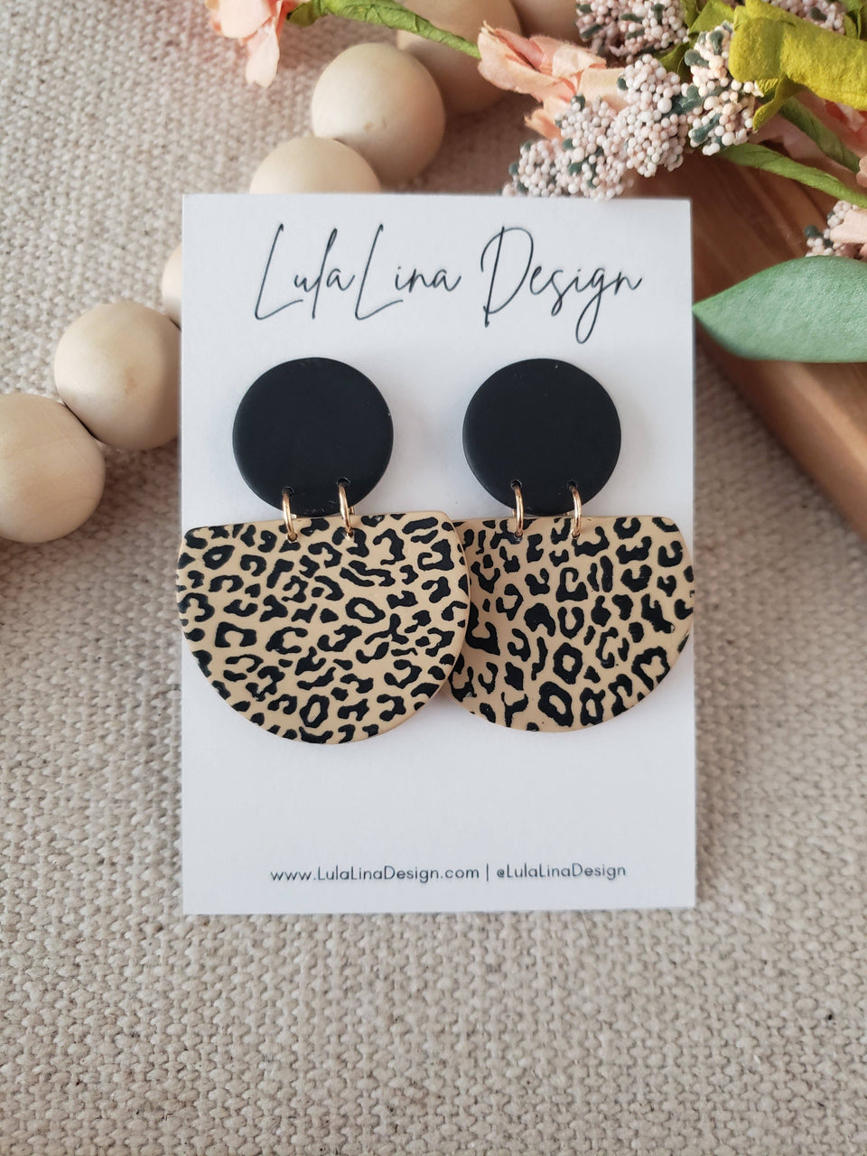 the Payton | Leopard Print Clay Stud Earrings | petite shops