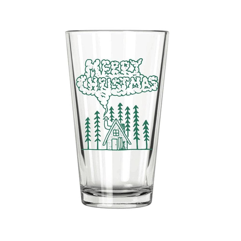 Christmas Cabin Pint Glass