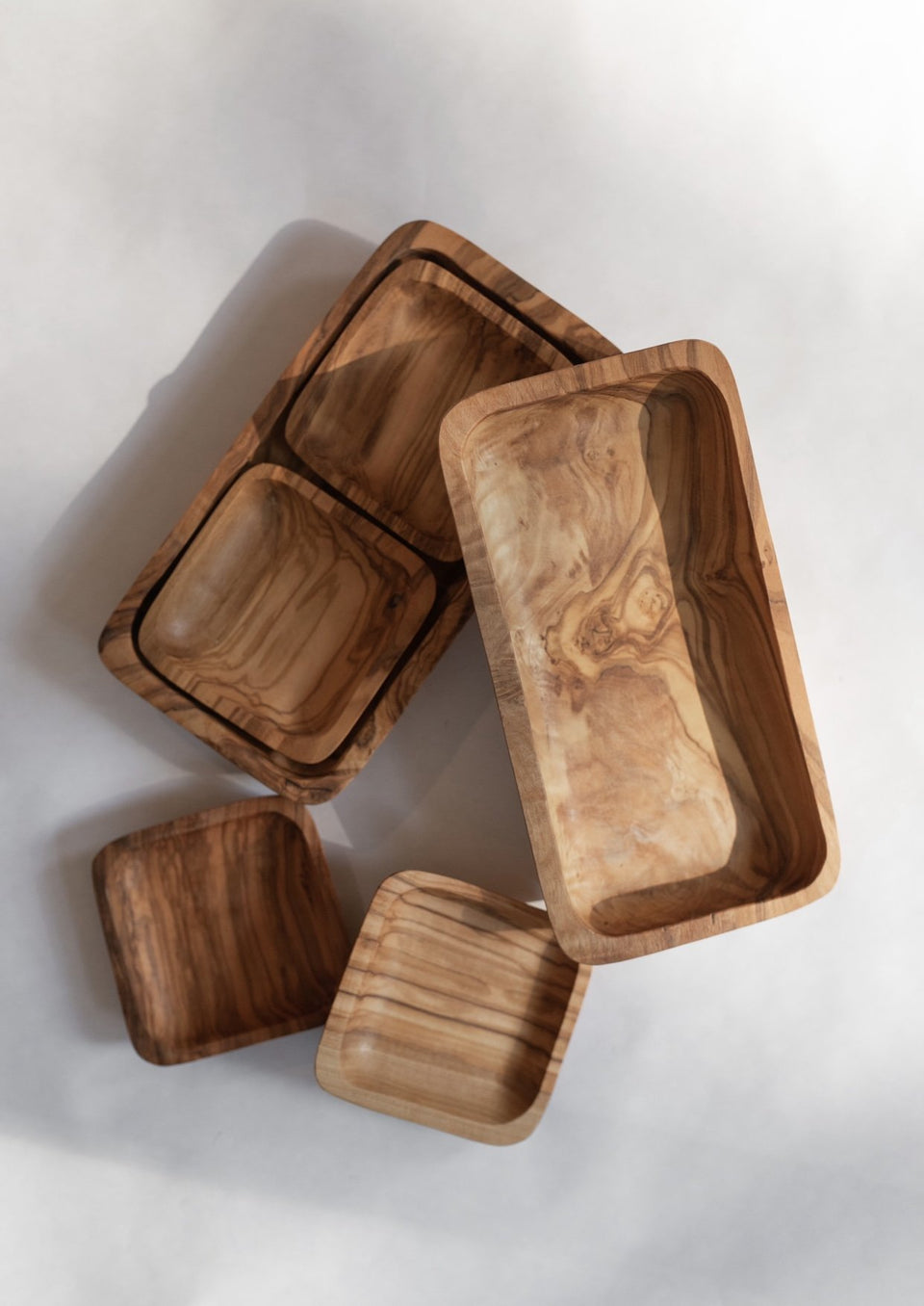 Natural OliveWood - Three Piece Set of Dishes